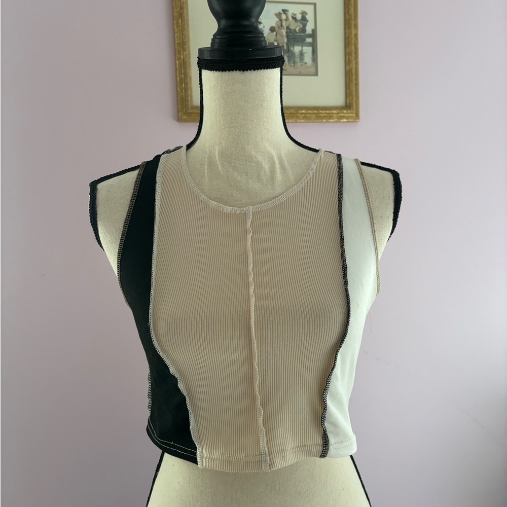 Bundle of two Stylish Black and Cream Women's Top and Black and Grey Women’s Top